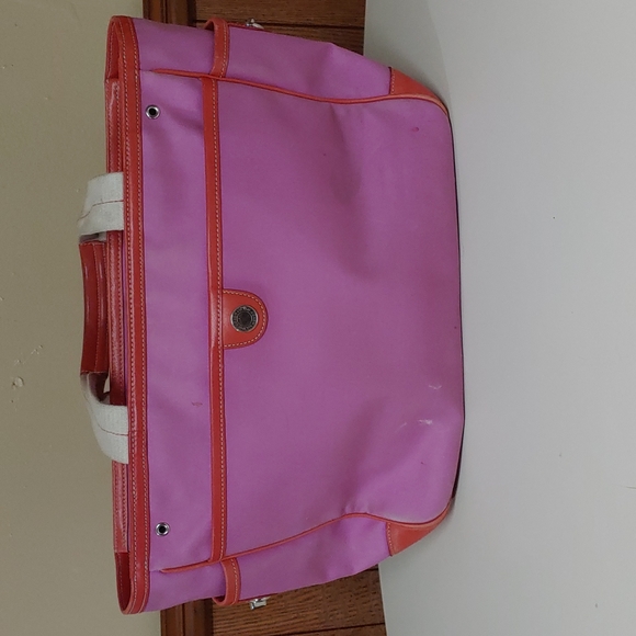 Coach Garden Pink Twill Large Shoulder Bag - Picture 6 of 17